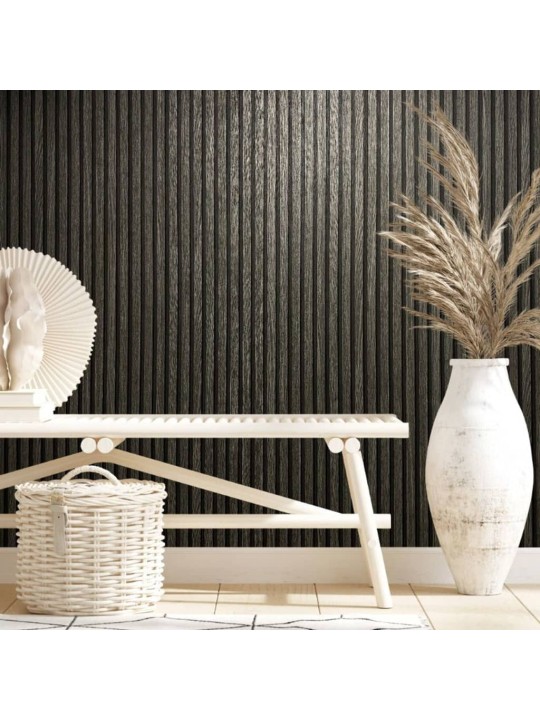 Noordwand tapeet "botanica wooden slats", must ja hall