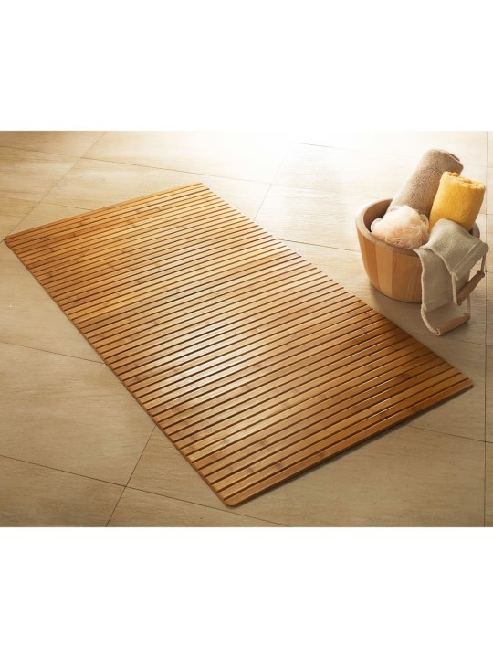 430277 kleine wolke bath rug "bambus" 60x115 cm brown