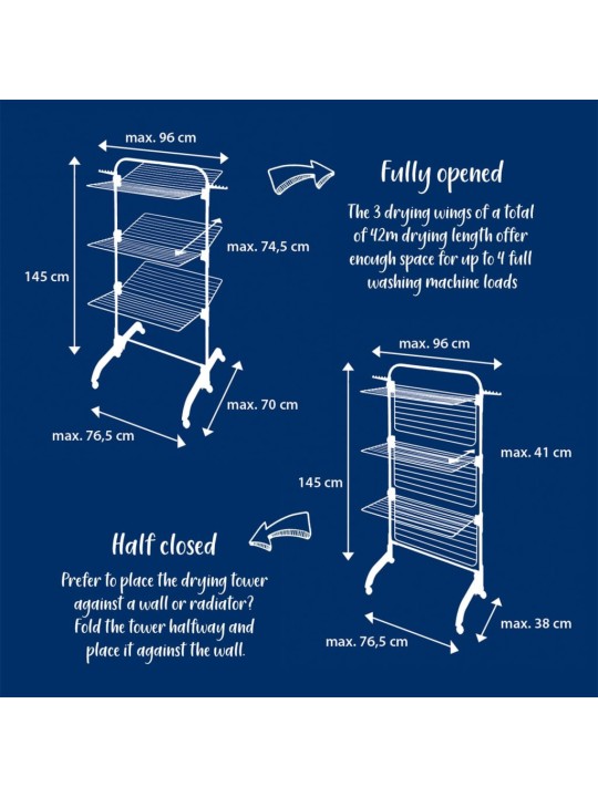 Leifheit pesukuivatustorn "comfort tower 420"