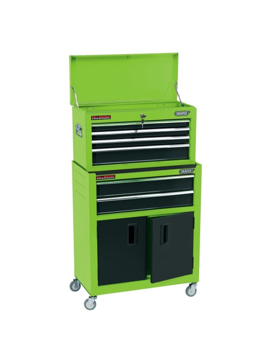 429542 draper tools combo roller cabinet and tool chest 61,6x33x99,8 cm green