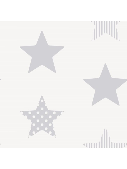 425342 kids at home wallpaper "superstar" silver and white