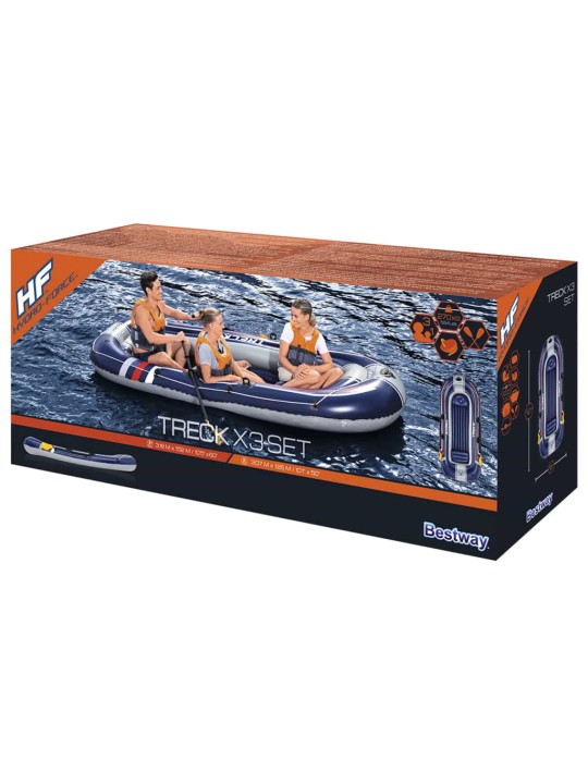 Bestway hydro-force täispumbatav paat "treck x3" 307 x 126 cm