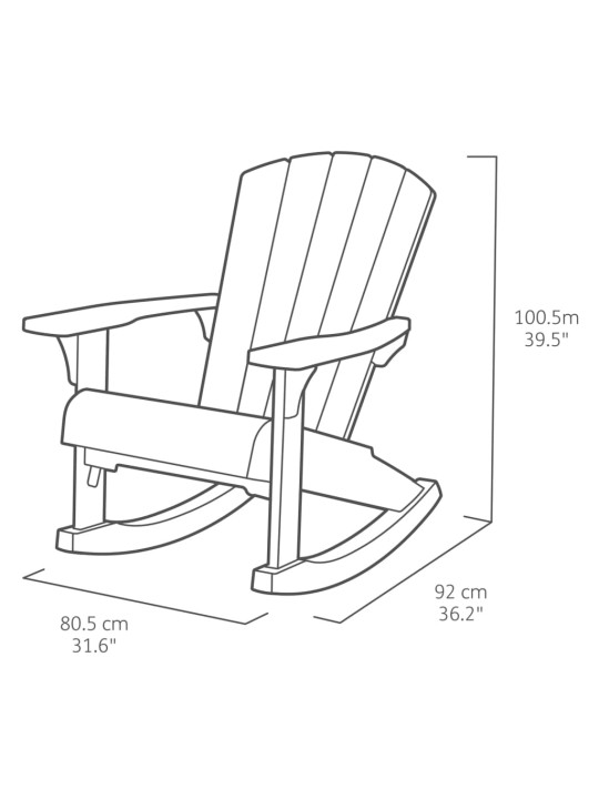 Keter adirondack kiiktool troy, grafiit