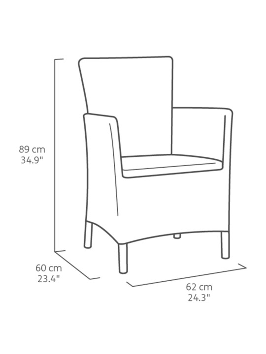 Keter aiamööblikomplekt, 3 osa, "iowa", cappuccino, 224383