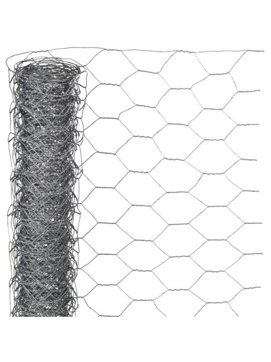 Nature traatvõrk kuusnurkne 0,5 x 10 m 25 mm tsingitud teras