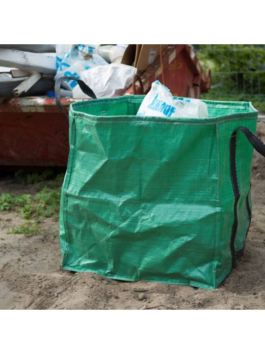 423520 nature garden waste bag square green 148 l