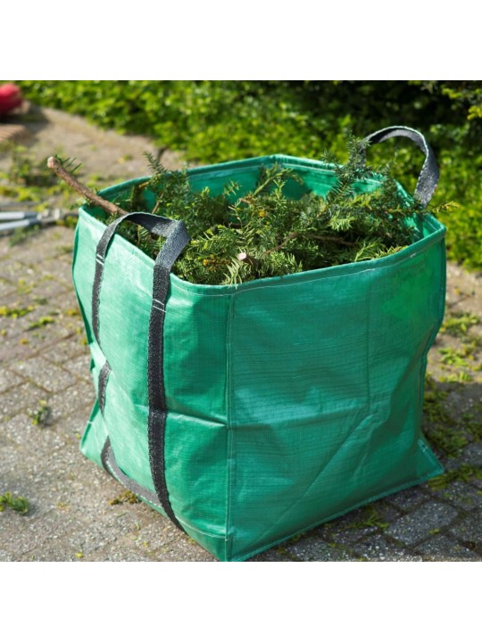 423520 nature garden waste bag square green 148 l