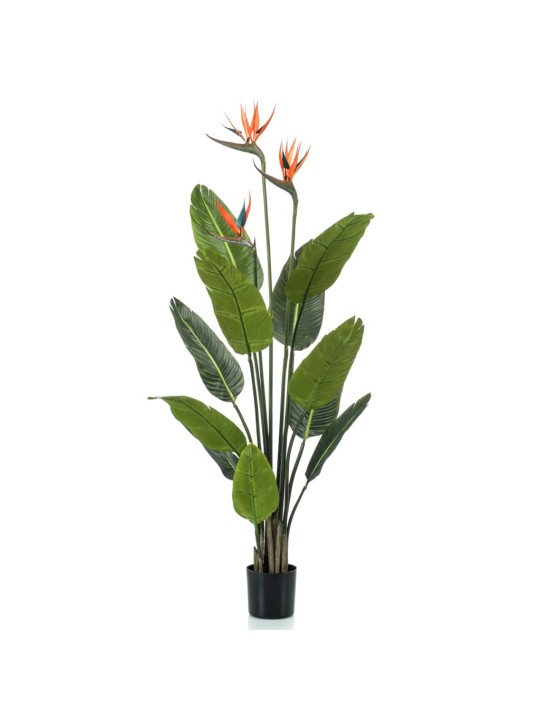 Emerald kunsttaim strelitzia potis, lilledega, 120 cm