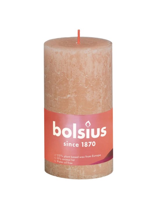 Bolsius sammasküünlad shine 4 tk 130 x 68 mm roosa