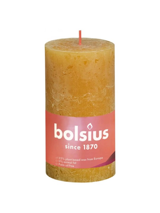 Bolsius sammasküünlad shine 4 tk 130 x 68 mm meekollane