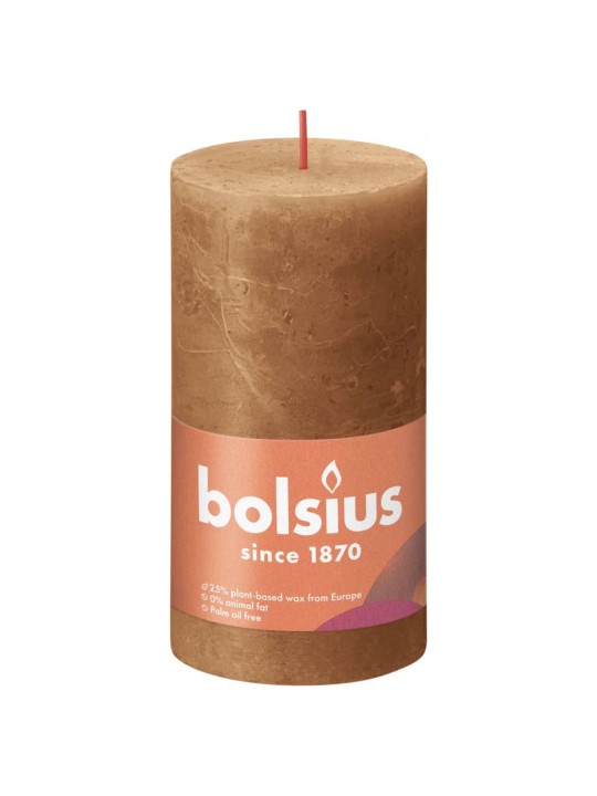 Bolsius sammasküünlad shine 4 tk 130 x 68 mm vürtsipruun