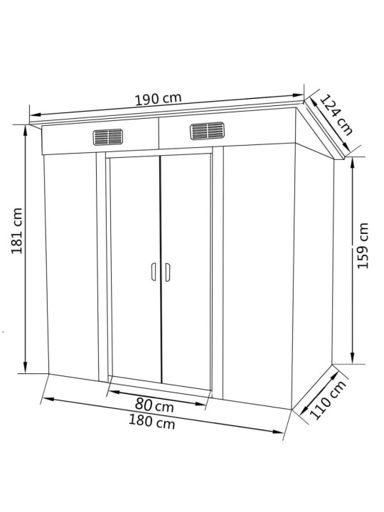 Aiakuur, hall, metallist