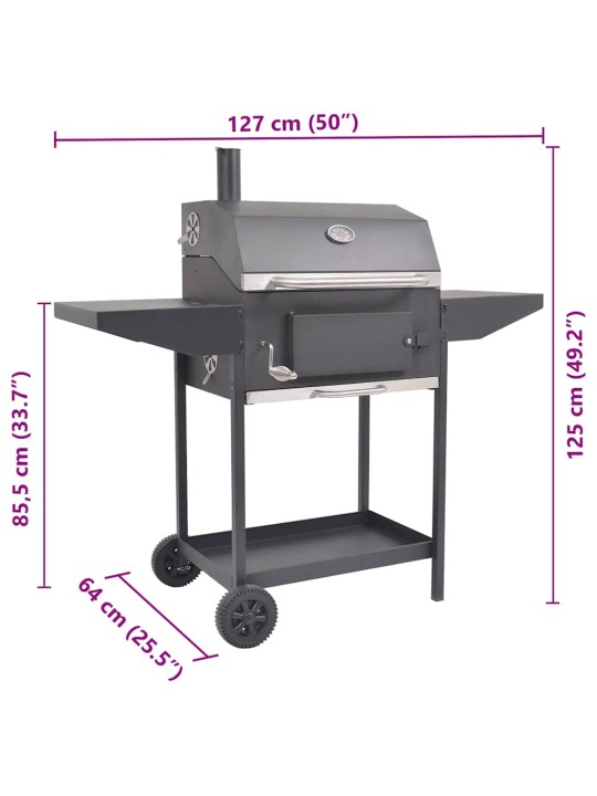 Suitsugrill alumise riiuliga