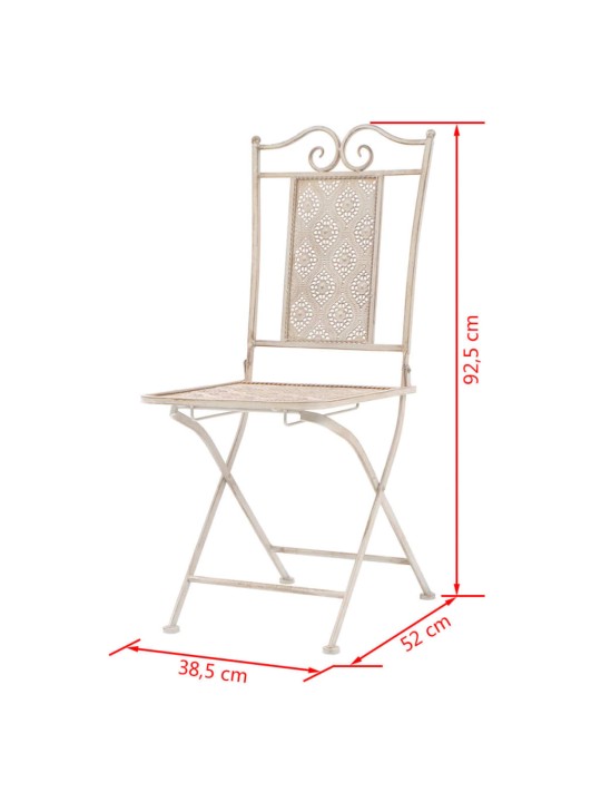 3-osaline bistrookomplekt teras, valge