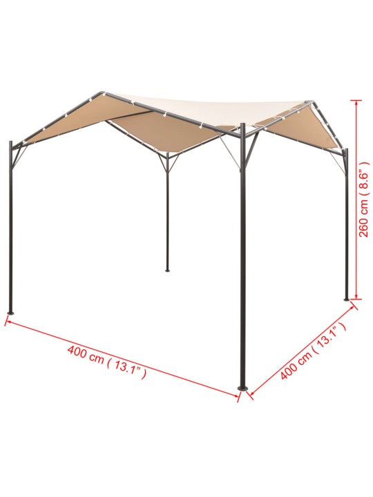 Varikatus 4 x 4 m, teras, beež