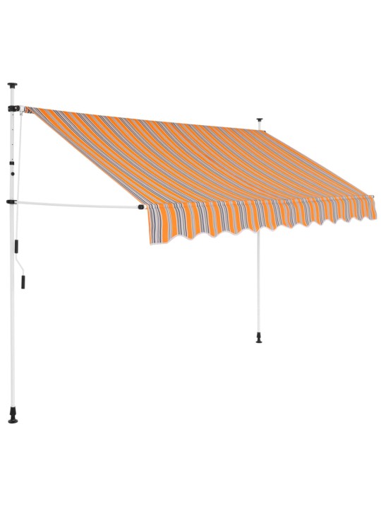 Kokkupandav varikatus, kollase-sinisetriibuline, 250 cm