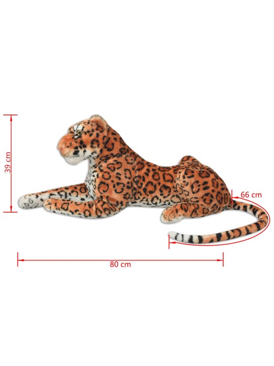 Pehme mänguasi leopard, plüüs, pruun xxl