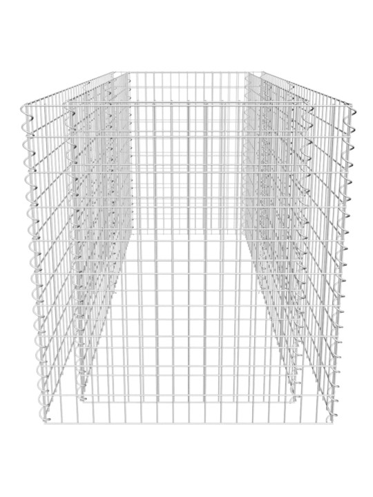 Gabioon-taimelava, teras 180 x 90 x 100 cm, hõbedane