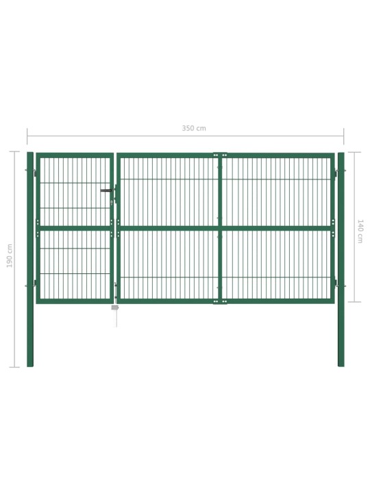 POSTIDEGA AIAVÄRAV 350 X 140 CM, TERASEST, ROHELINE