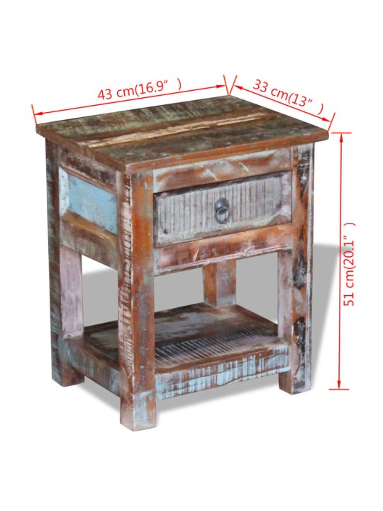 Sahtliga lisalaud taastatud puidust 43 x 33 x 51 cm