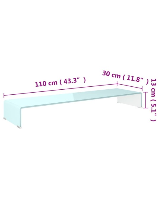 Telerialus klaasist roheline 110 x 30 x 13 cm