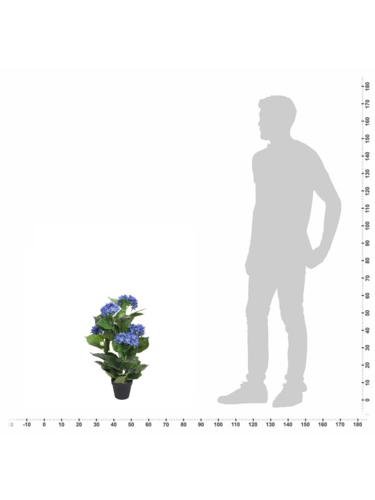 Kunsttaim hortensia potiga, 60 cm, sinine