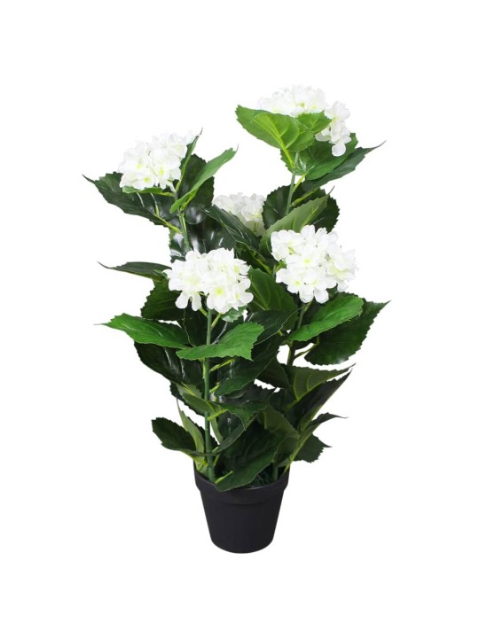 Kunsttaim hortensia potiga, 60 cm, valge