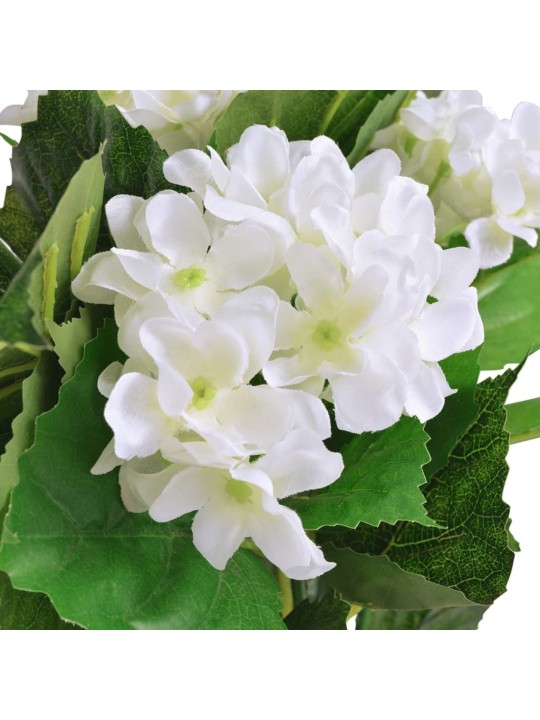 Kunsttaim hortensia potiga, 60 cm, valge