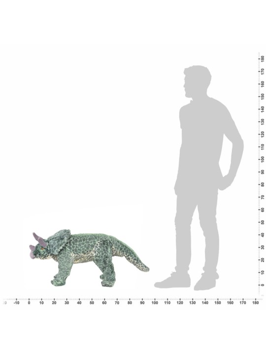 Seisev triceratops, plüüs, roheline xxl