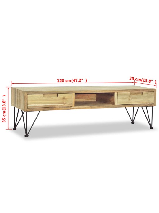 Telerialus 120 x 35 x 35 cm, tiigipuust