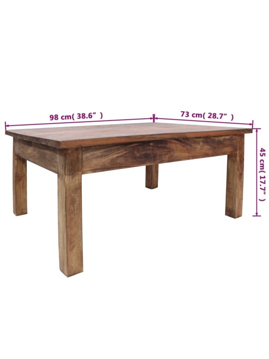 Kohvilaud taastatud puidust, 98 x 73 x 45 cm