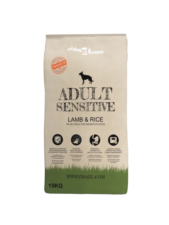 Premium koerte kuivtoit "adult sensitive lamb & rice" 15 kg