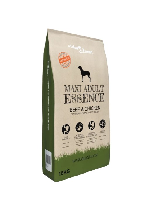 Premium koerte kuivtoit maxi adult essence beef & chicken 15 kg