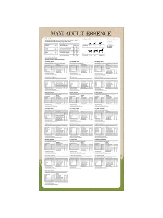 Premium koerte kuivtoit maxi adult essence beef & chicken 15 kg