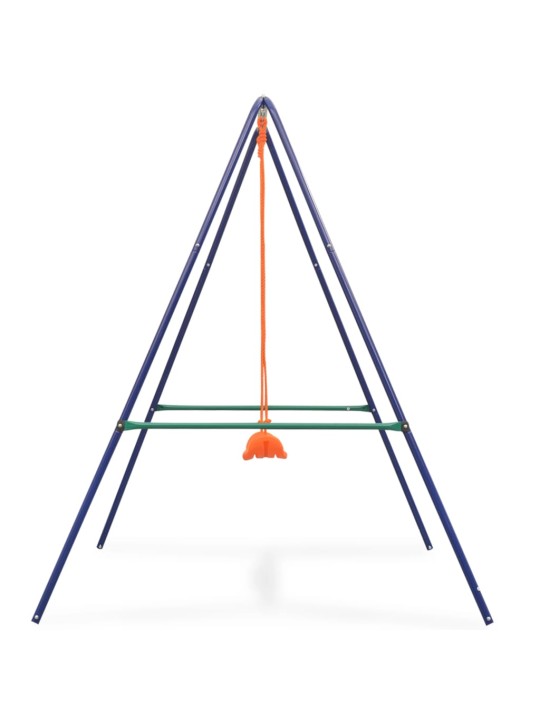 Kaks-ühes ühe istmega kiik ja väikelapse kiik, oranž