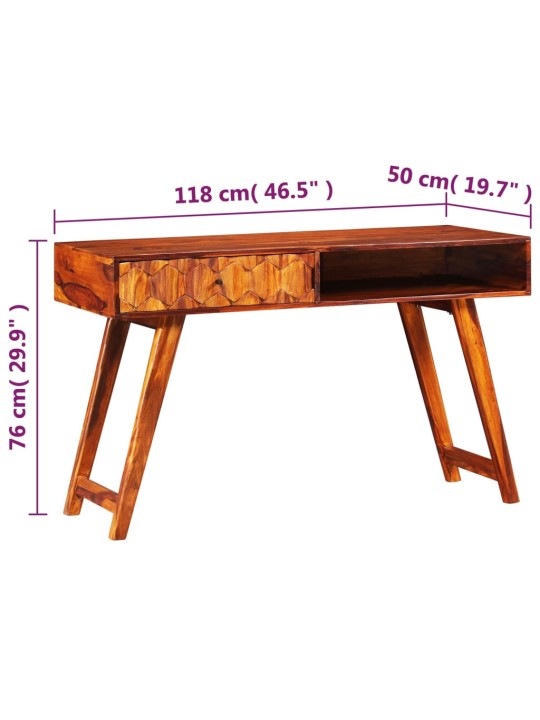 Kirjutuslaud india roosipuust 118 x 50 x 76 cm