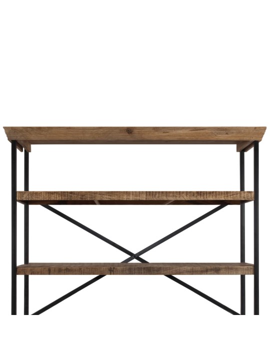 Riiulitega kummut, mangopuit, 120 x 35 x 200 cm
