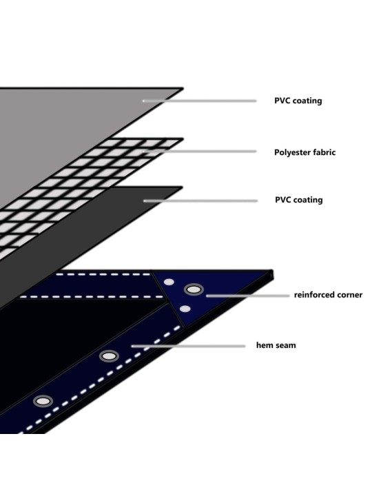 Present, 650 g/m² 3 x 3 m, hall