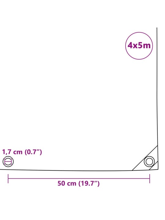 Present, 650 g/m² 4 x 5 m, hall