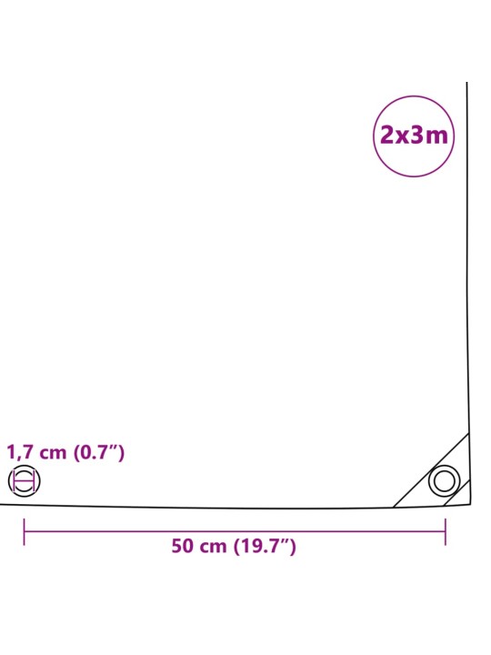 Present, 650 g/m² 2 x 3 m, roheline