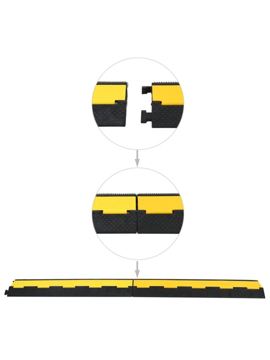 Kaablikaitse 2 kanaliga, kummist, 101,5 cm