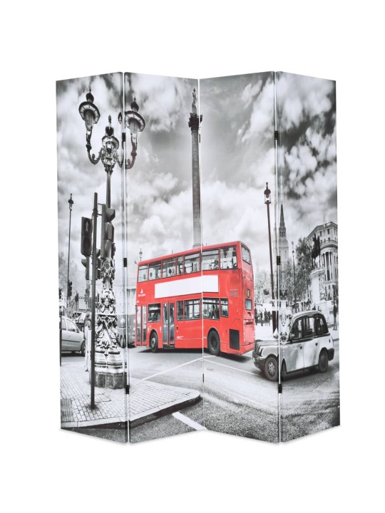 Kokkupandav sirm 160 x 170 cm, londoni buss, must ja valge