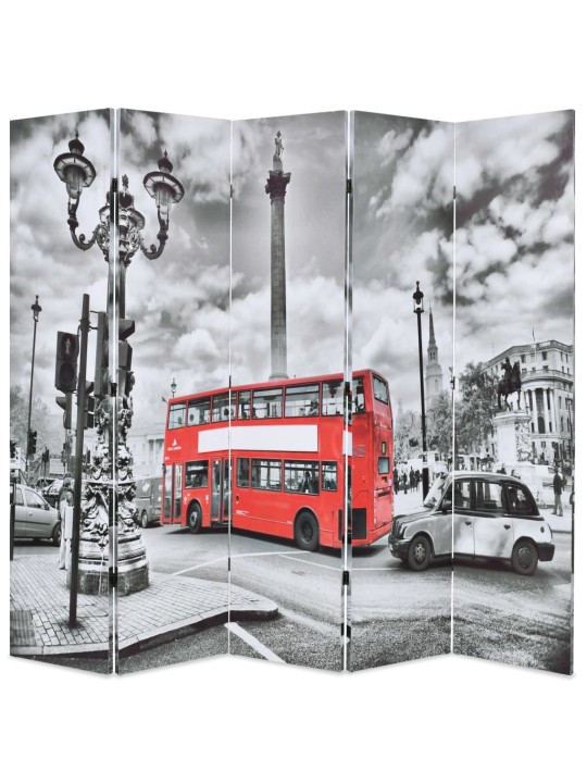 Kokkupandav sirm 200 x 170 cm, londoni buss, must ja valge