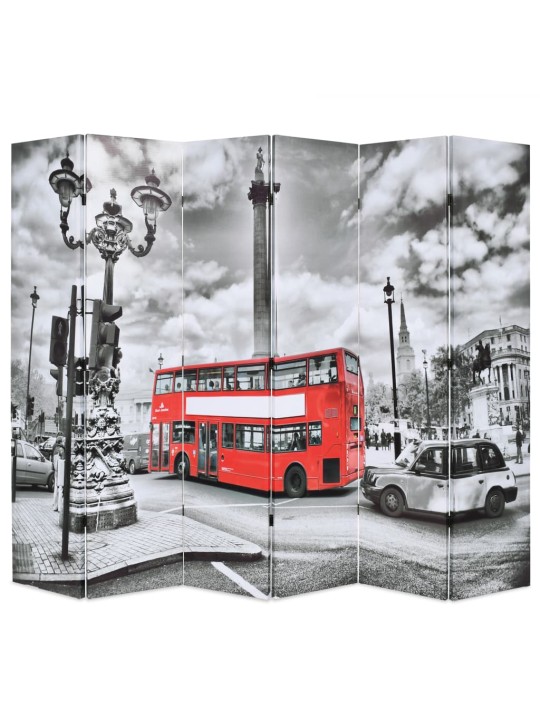 Kokkupandav sirm 228 x 170 cm, londoni buss, must ja valge