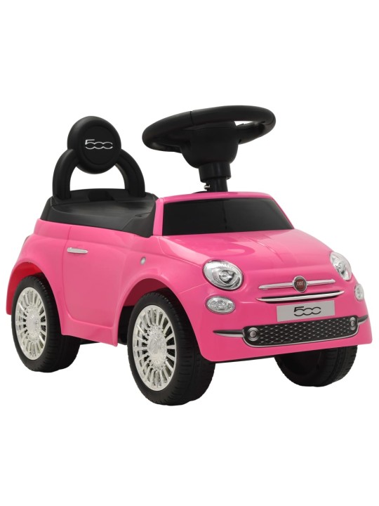 Pealeistutav auto fiat 500 roosa