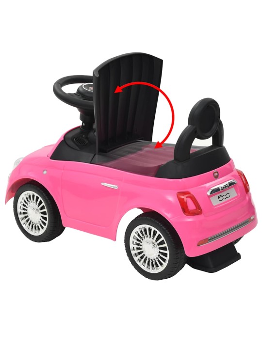 Pealeistutav auto fiat 500 roosa