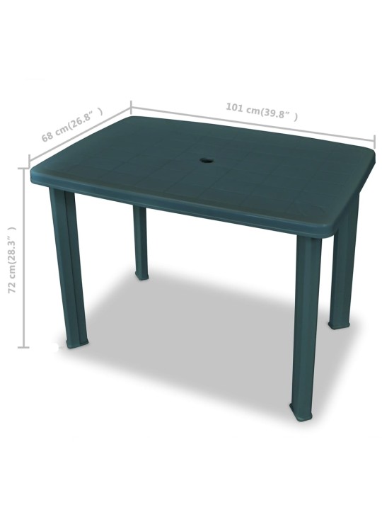 3-osaline bistrookomplekt, plast, roheline