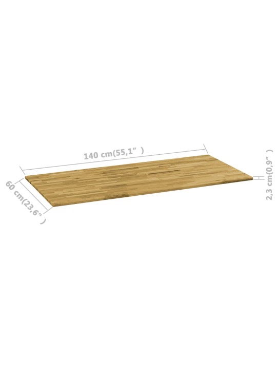 Lauaplaat tammepuidust, ümmargune, 23 mm, 140 x 60 cm