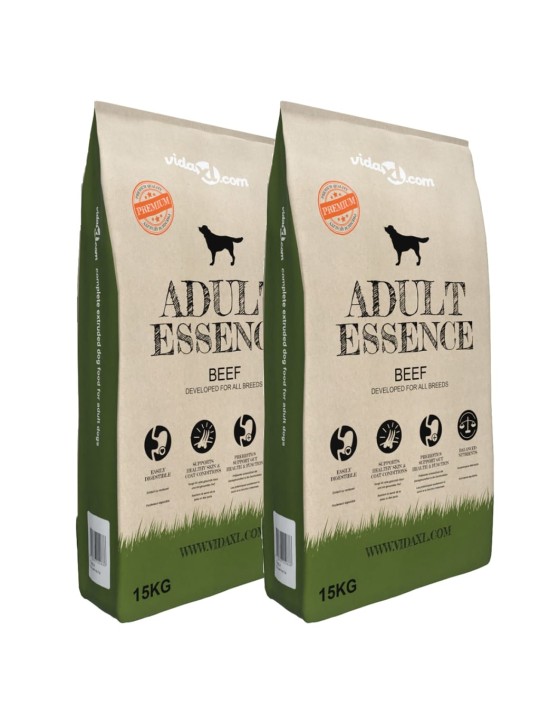 Premium koerte kuivtoit adult essence beef 2 tk, 30 kg