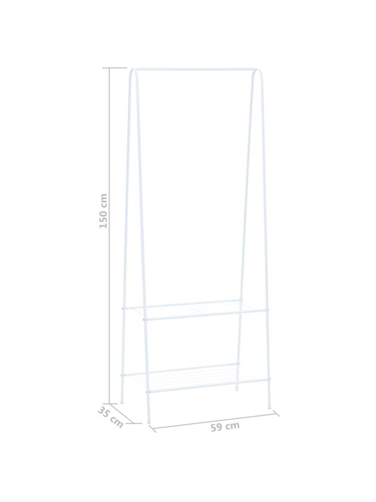 Riidenagi, 59 x 35 x 150 cm, valge